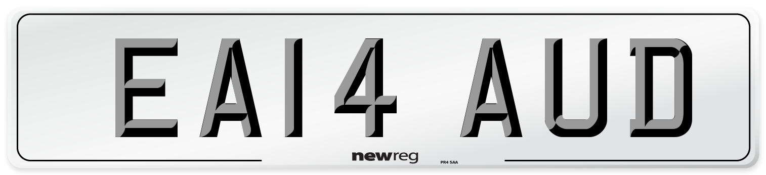 EA14 AUD Number Plate from New Reg
